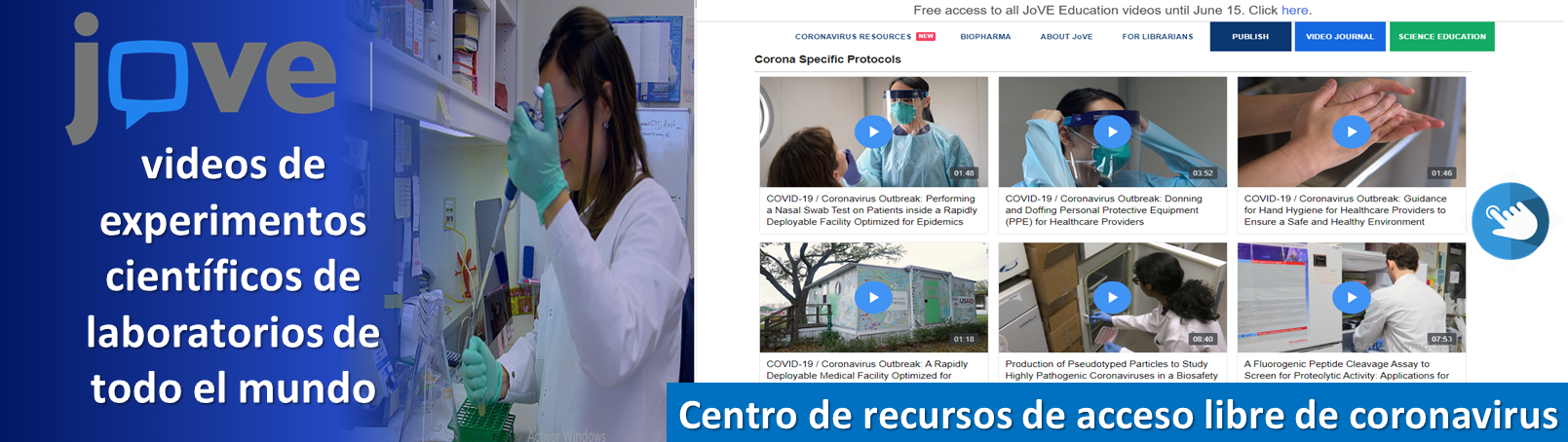 Centro de recursos de acceso libre de coronavirus. @JoVEJournal 